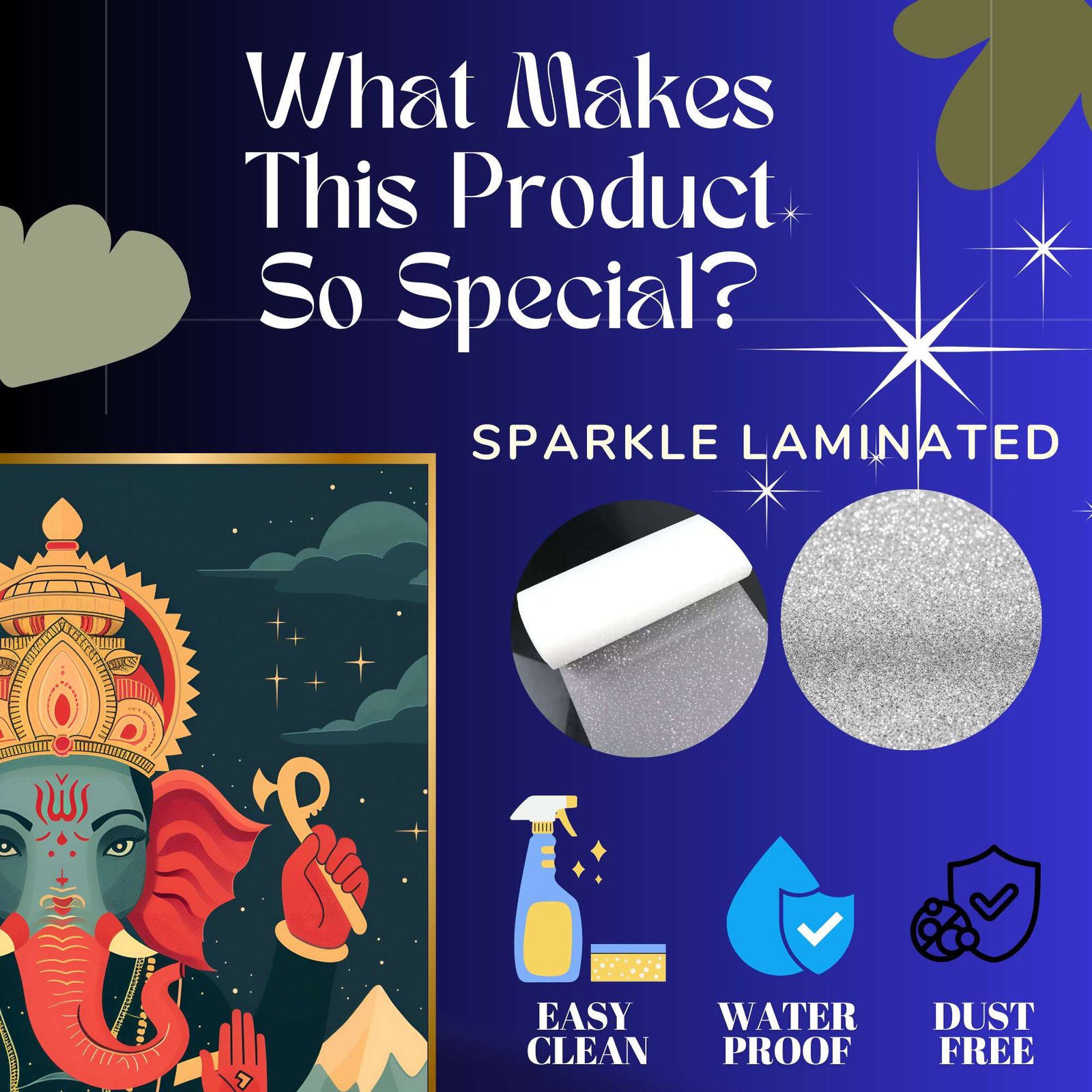 Set of Three Wall Paintings for Wall Dacoration Golden Framed Wall Paintings for Living Room & Bedroom Wall Art for Home Decoration & Office Wall Décor (18x12 inch CH-GD3-6) - Image 3