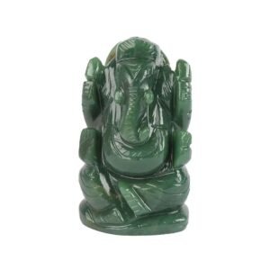 Crystal Ganesha Idol for Home D?cor Peace and Serenity Happy Man for Good Luck, Wealth, Prosperity at Home,Office Ganesha Idol For Gift Item (Green Aventurine)